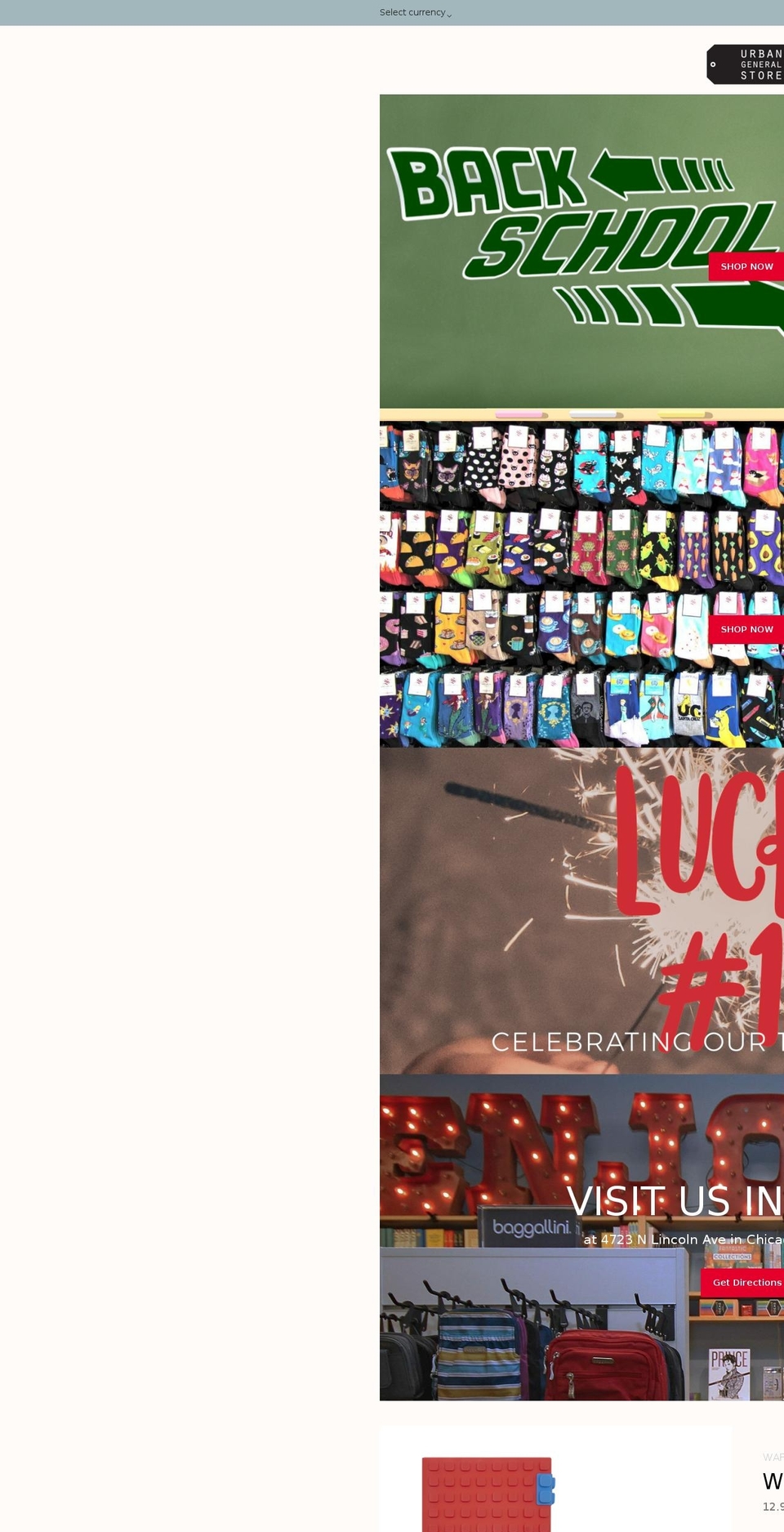 urbangeneralstore.com shopify website screenshot