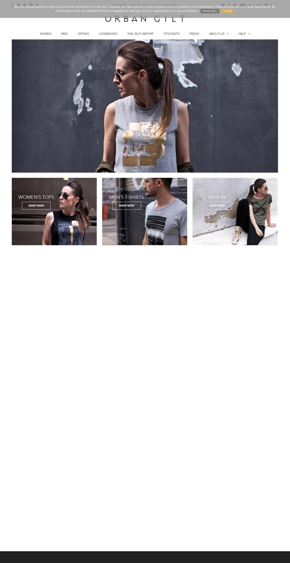 urbangilt.com shopify website screenshot