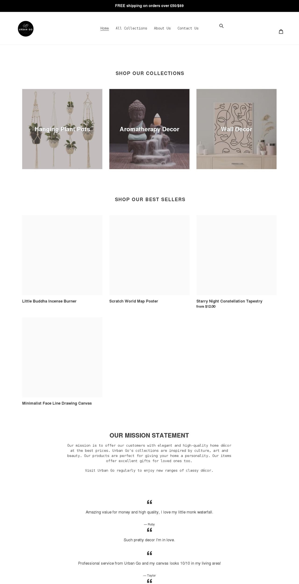 urbangostore.com shopify website screenshot