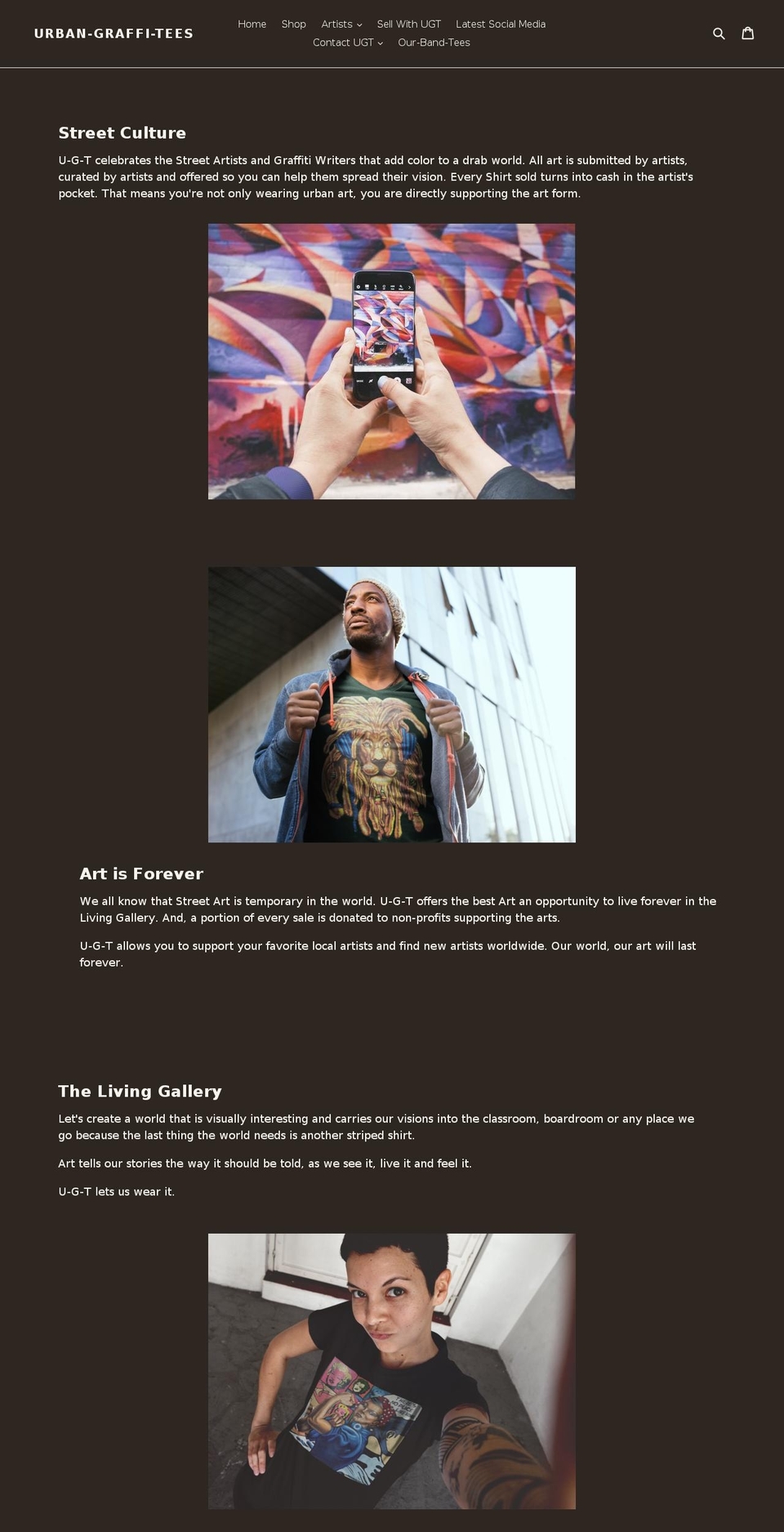 urbangraffitees.com — Shopify storefront screenshot