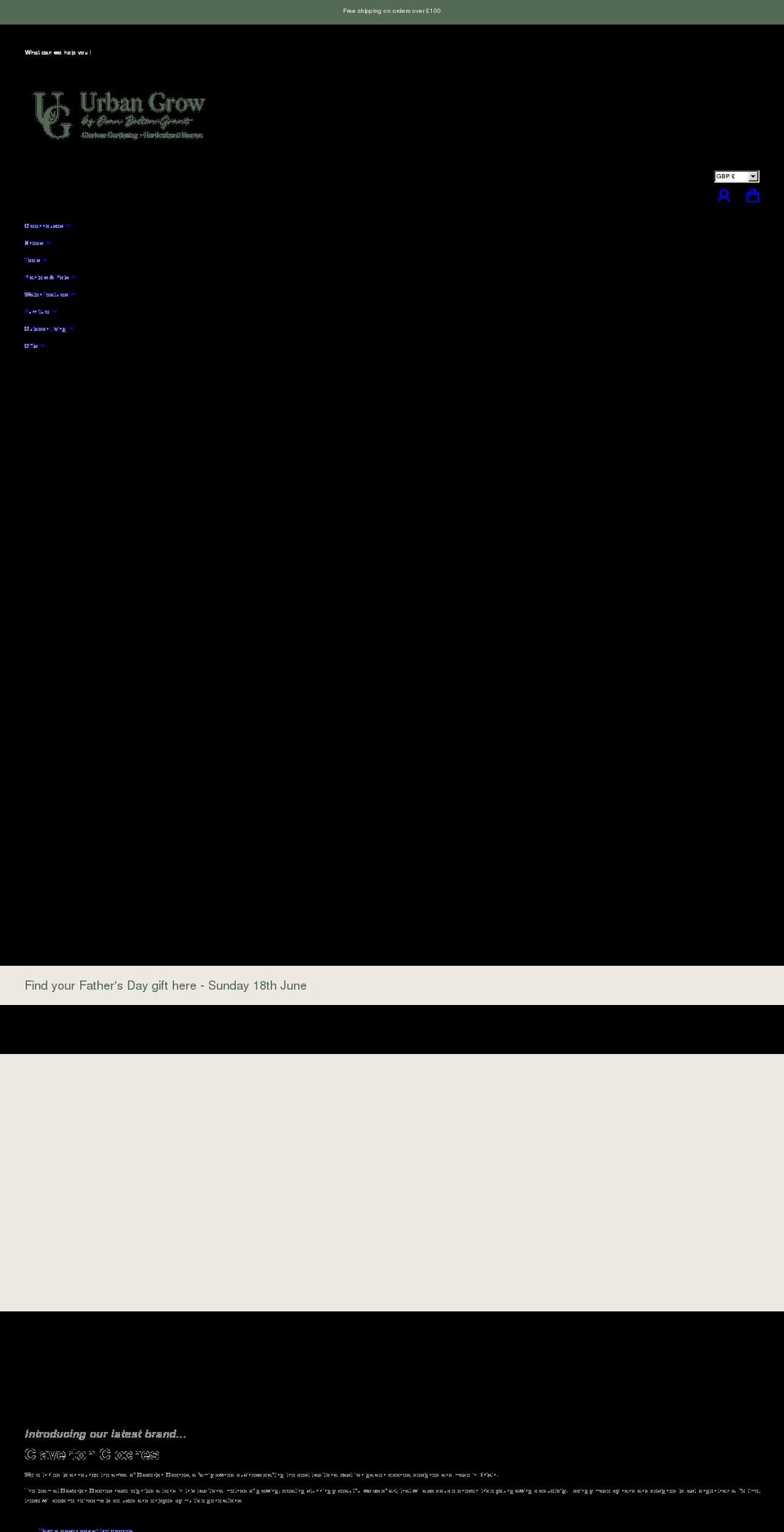 urbangrow.co.uk shopify website screenshot