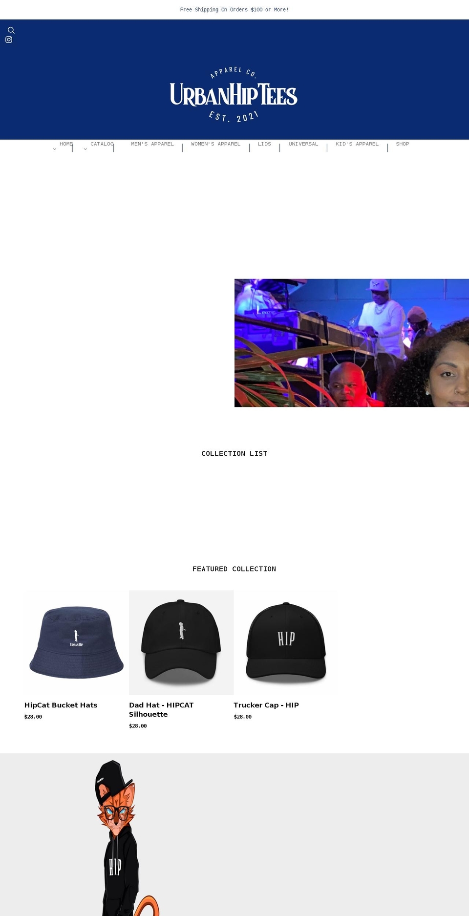 urbanhiptees.com shopify website screenshot