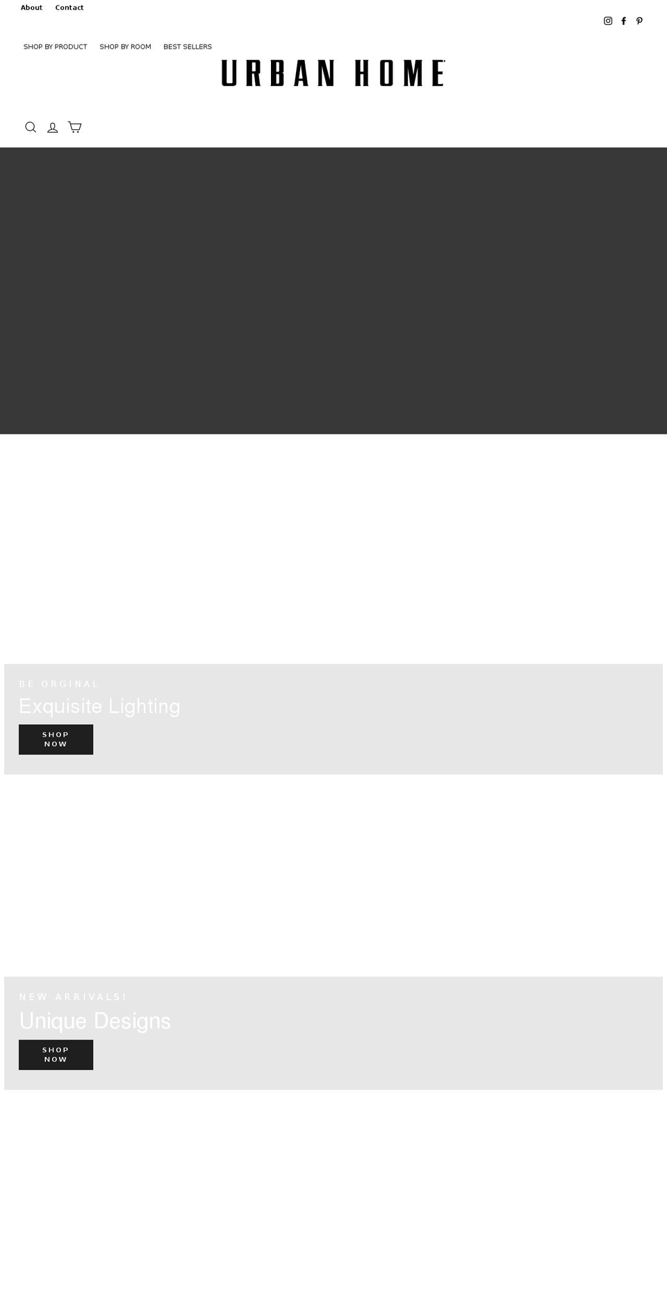 urbanhome.com shopify website screenshot