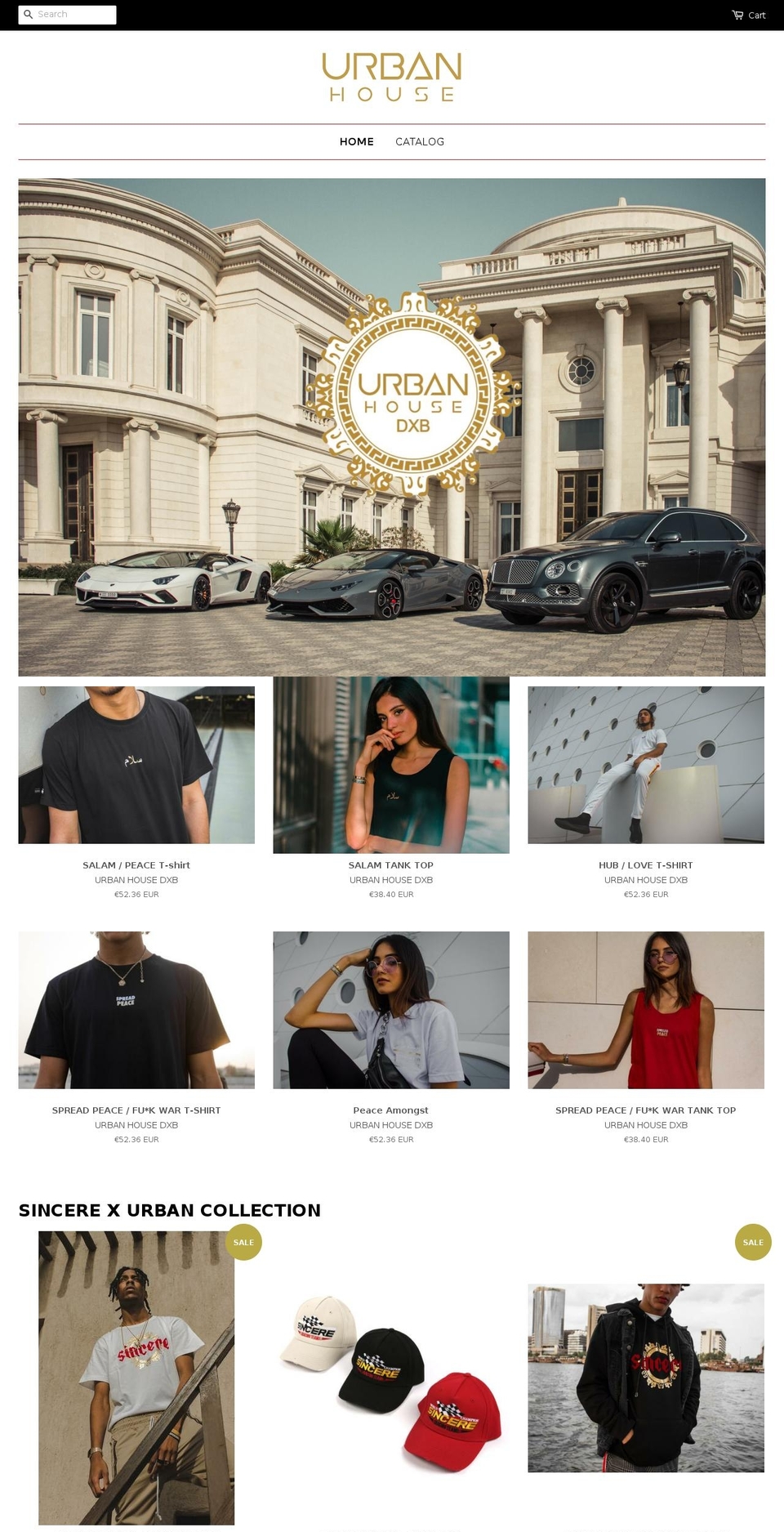 urbanhousedxb.com — Shopify storefront screenshot