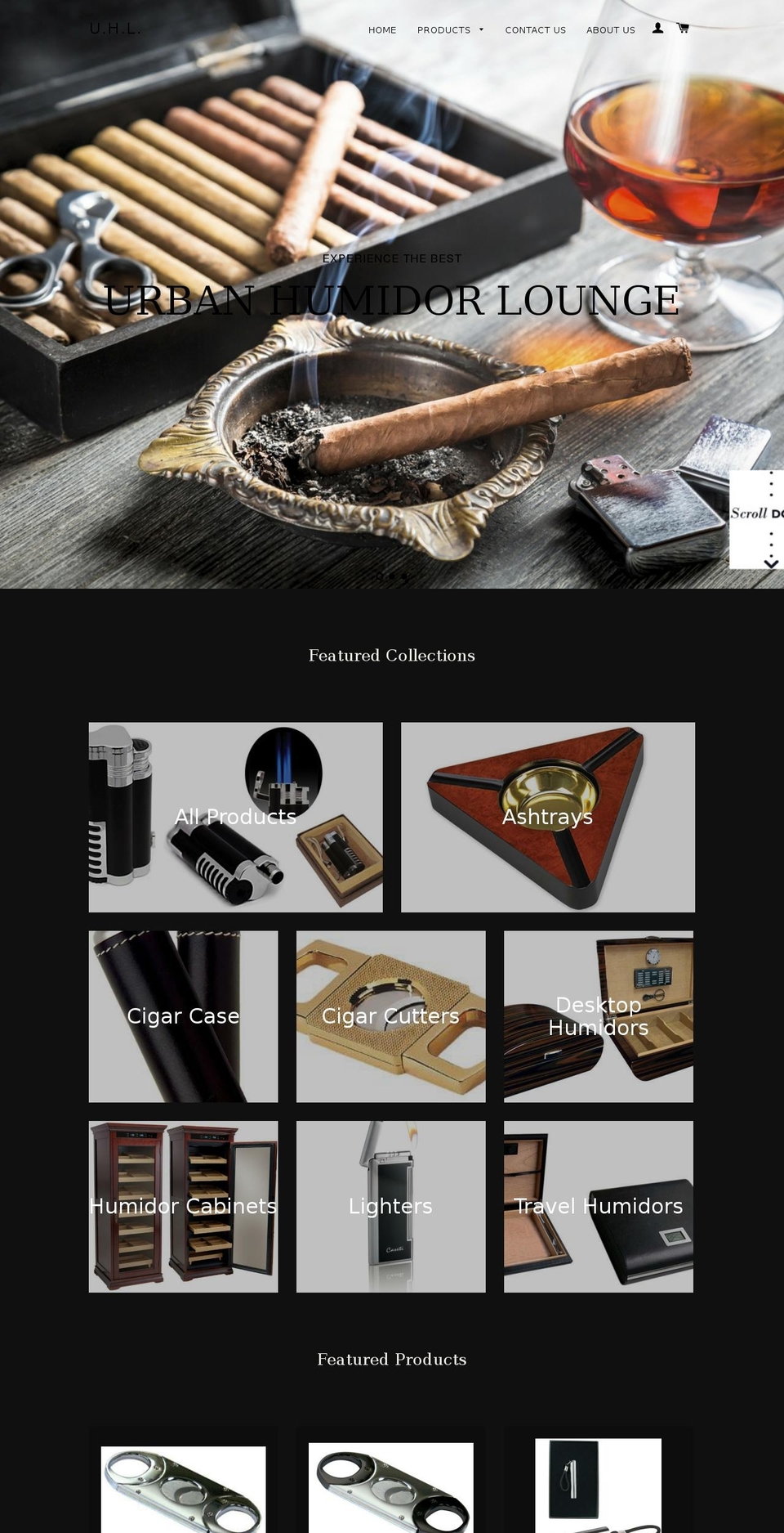 urbanhumidorlounge.com shopify website screenshot