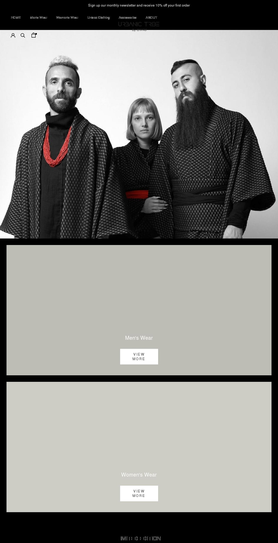 urbanictribe.com shopify website screenshot