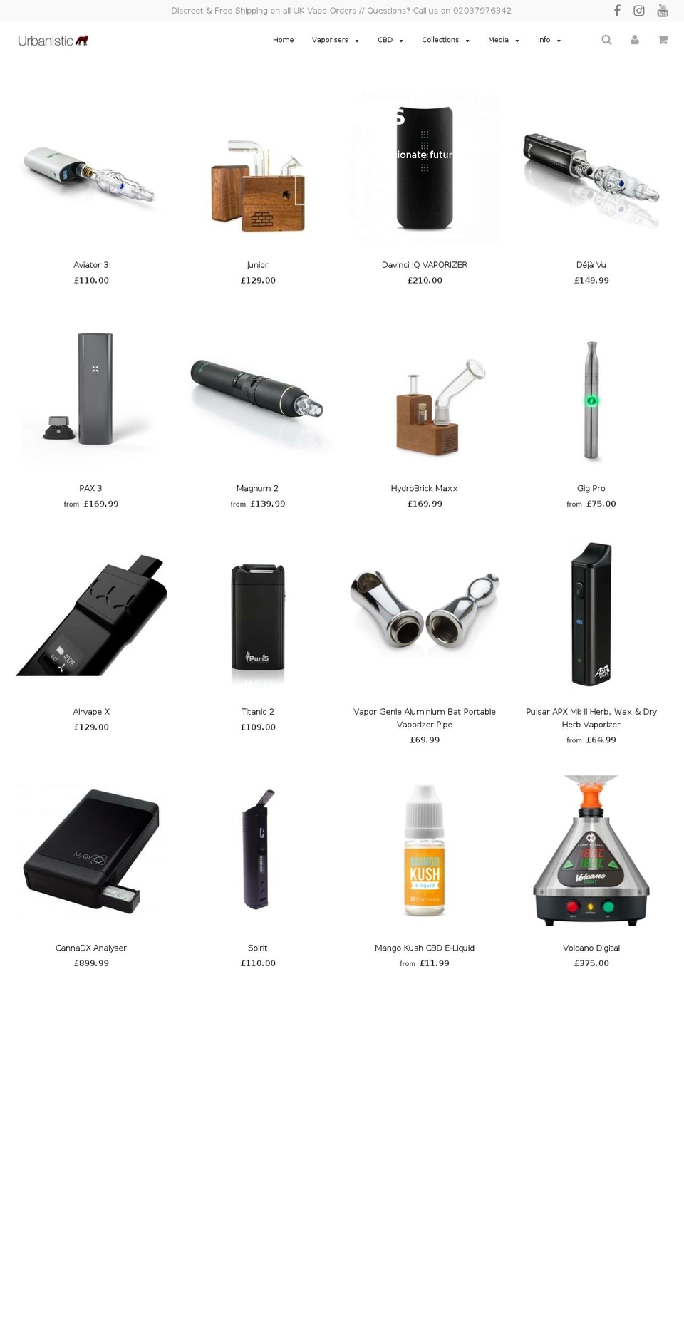 urbanistic.net shopify website screenshot