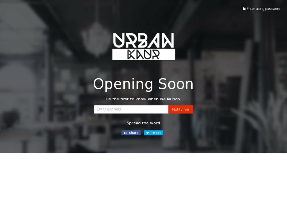 urbankaur.com — Shopify storefront screenshot