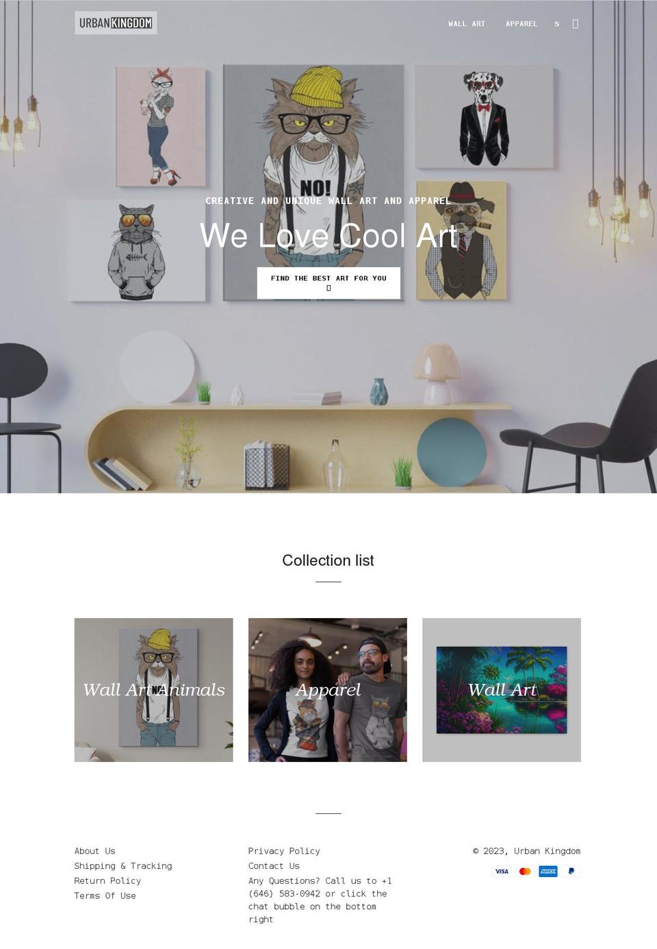 urbankingdom.net shopify website screenshot
