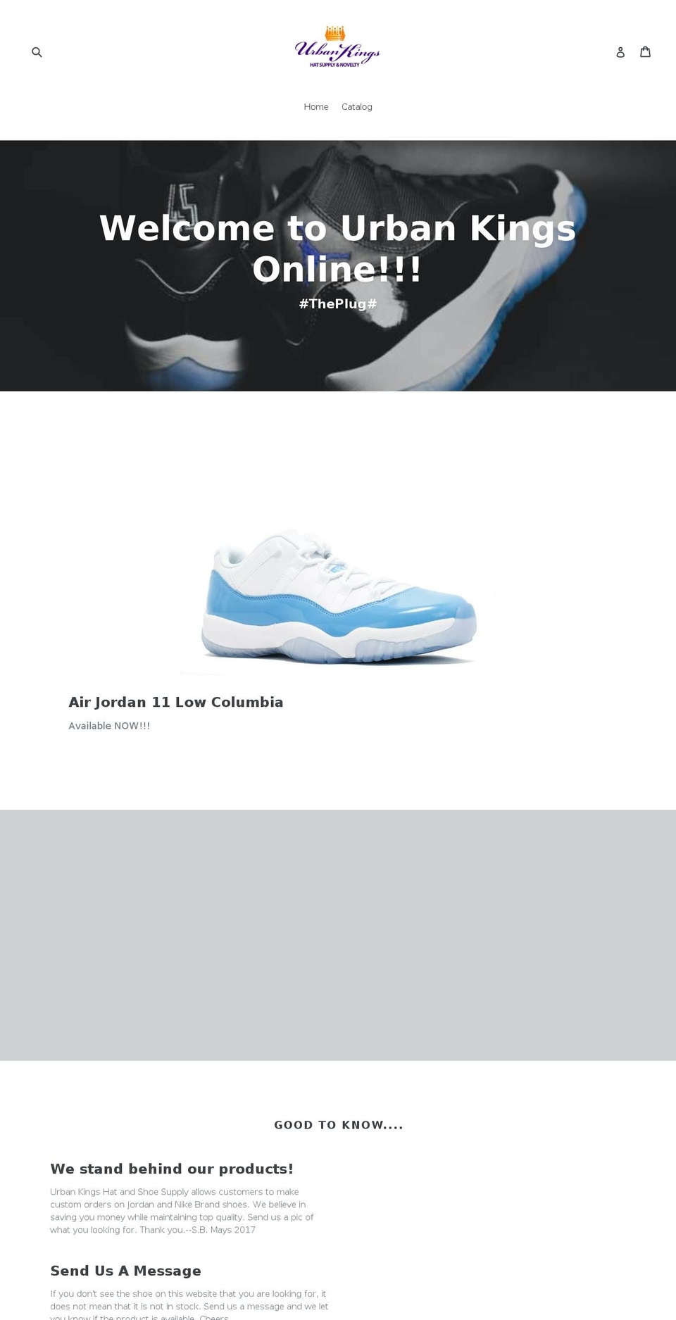 urbankingssupply.com — Shopify storefront screenshot