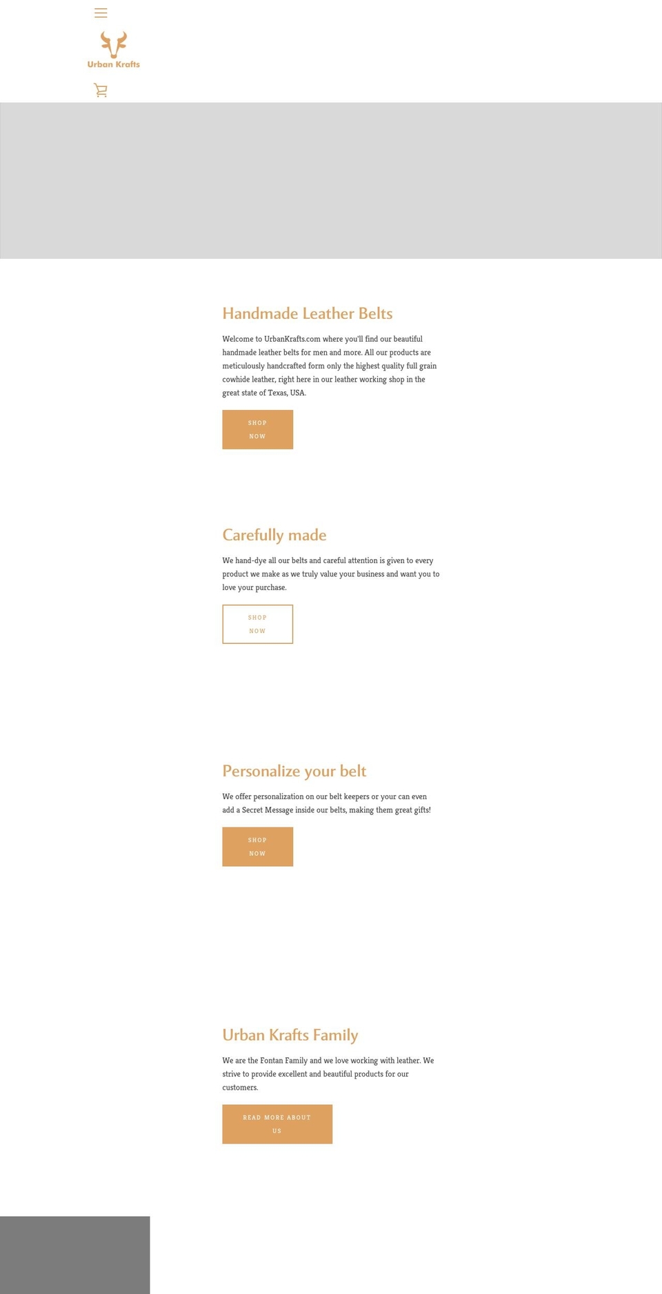 urbankrafts.com — Shopify storefront screenshot