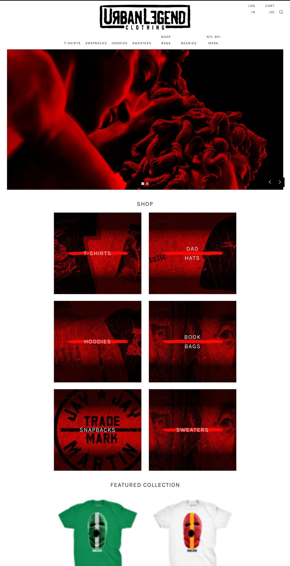 urbanlegendclothing.com — Shopify storefront screenshot