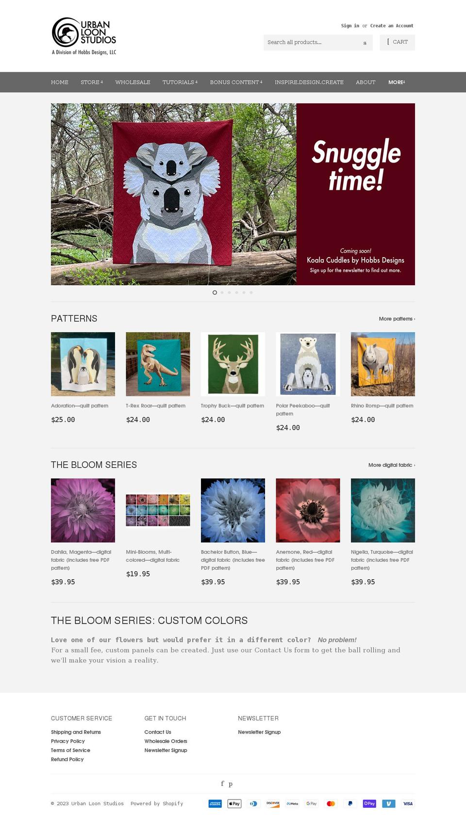 urbanloonstudios.com shopify website screenshot