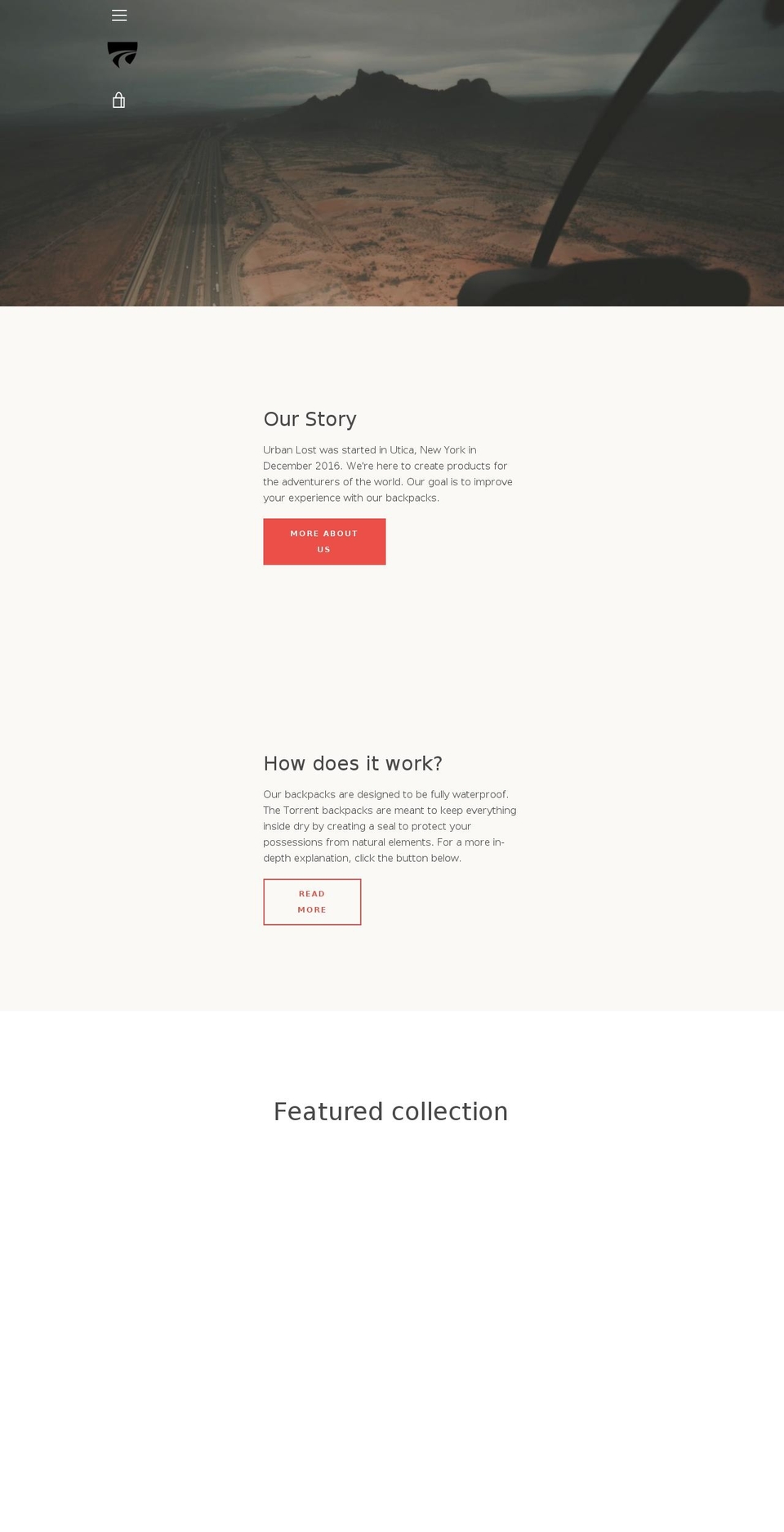 urbanlost.com — Shopify storefront screenshot