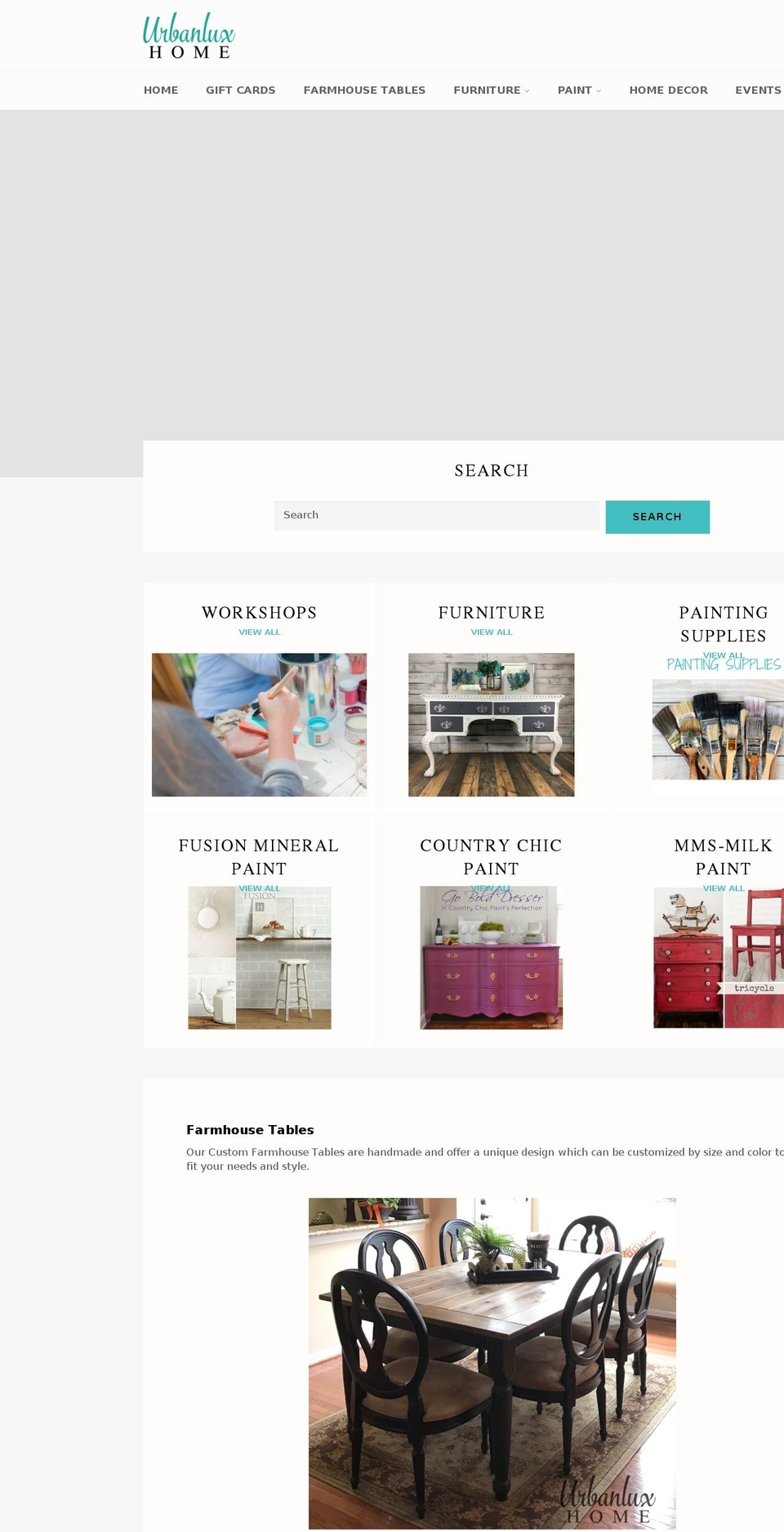 urbanluxhome.com shopify website screenshot