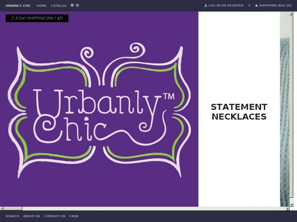 urbanlychic.com shopify website screenshot