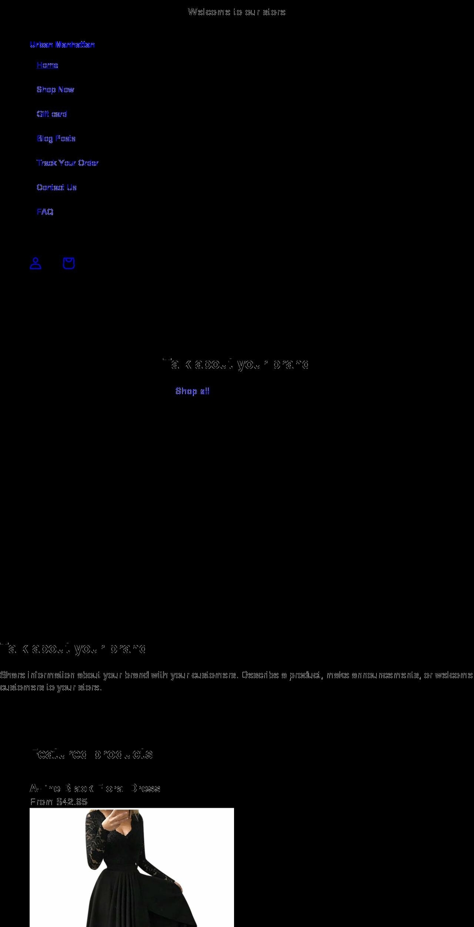urbanmanhattan.com shopify website screenshot