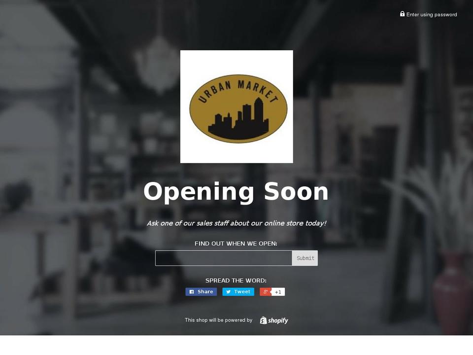urbanmarketdsm.com shopify website screenshot