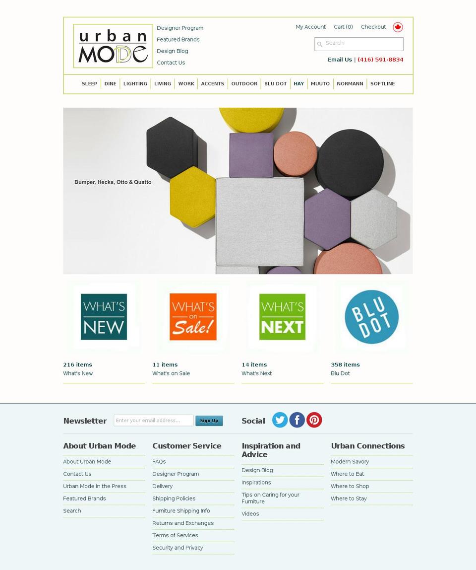 urbanmode.com shopify website screenshot