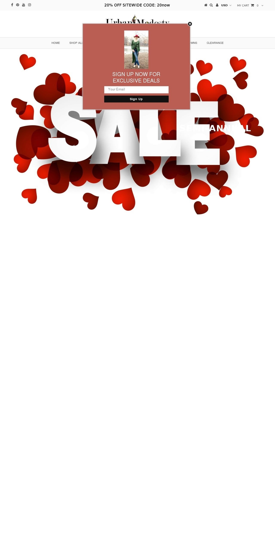 urbanmodesty.com shopify website screenshot