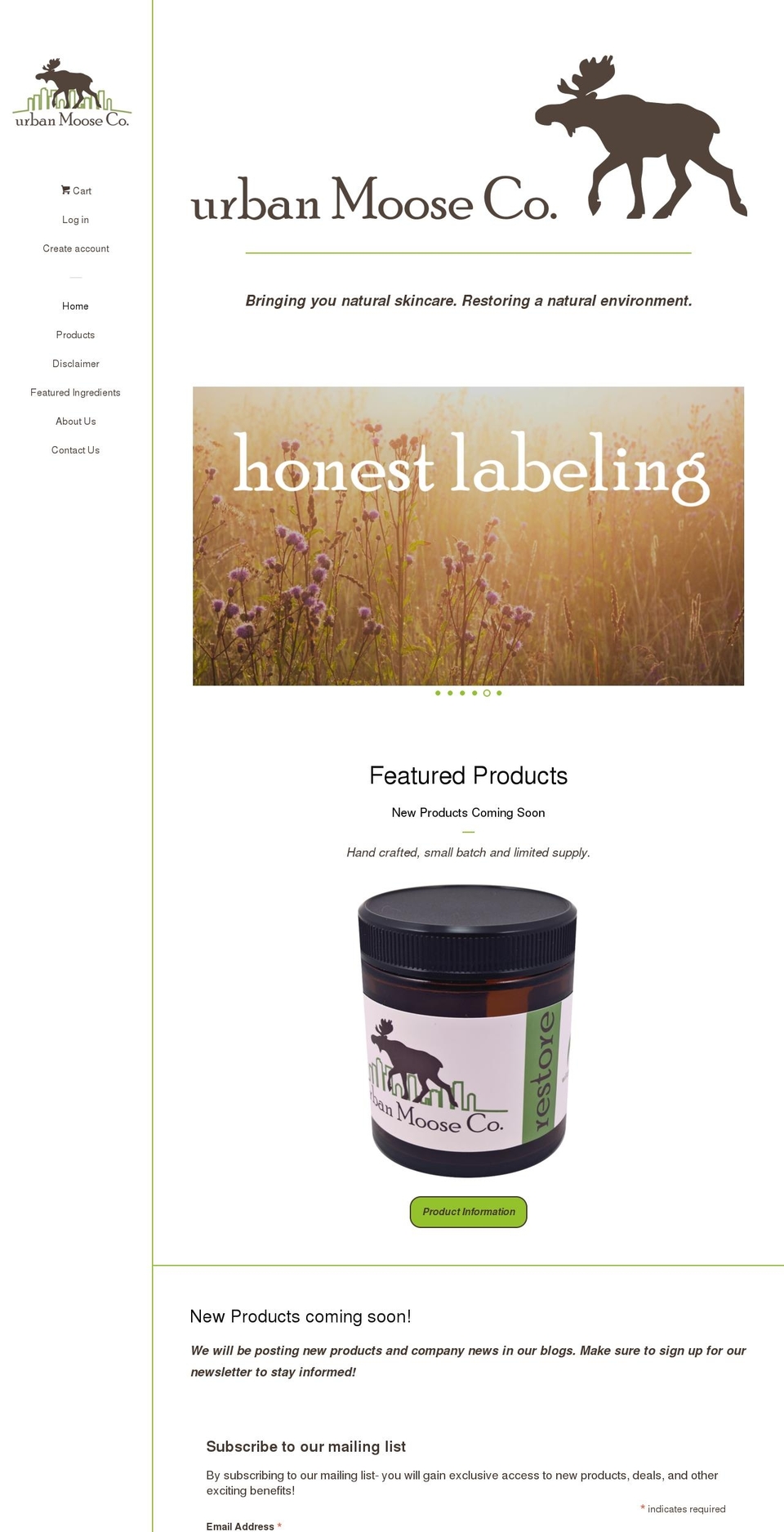 urbanmooseco.com — Shopify storefront screenshot