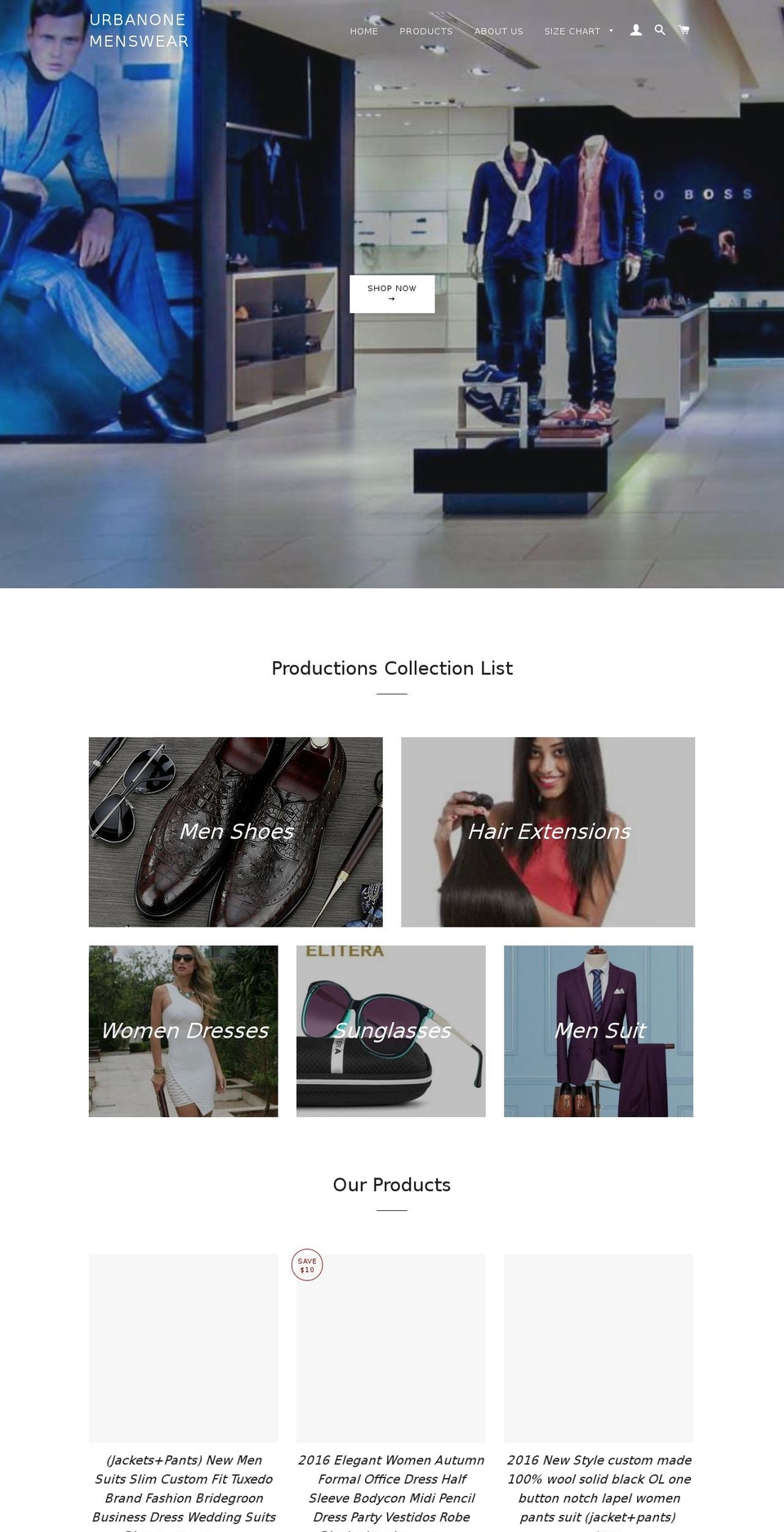 Gentlemen Shopify theme site example urbanonemenswear.com