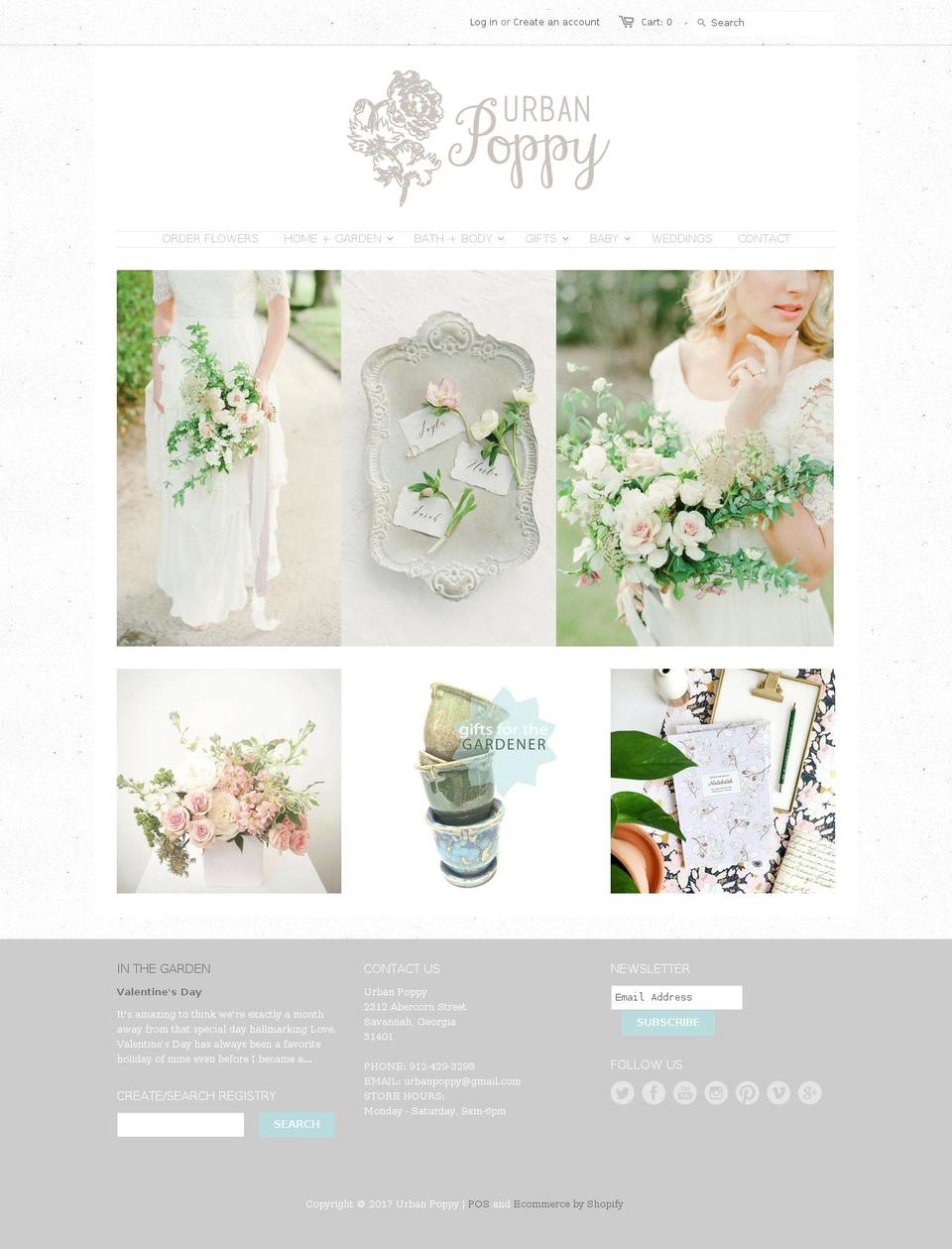 urbanpoppy.com shopify website screenshot