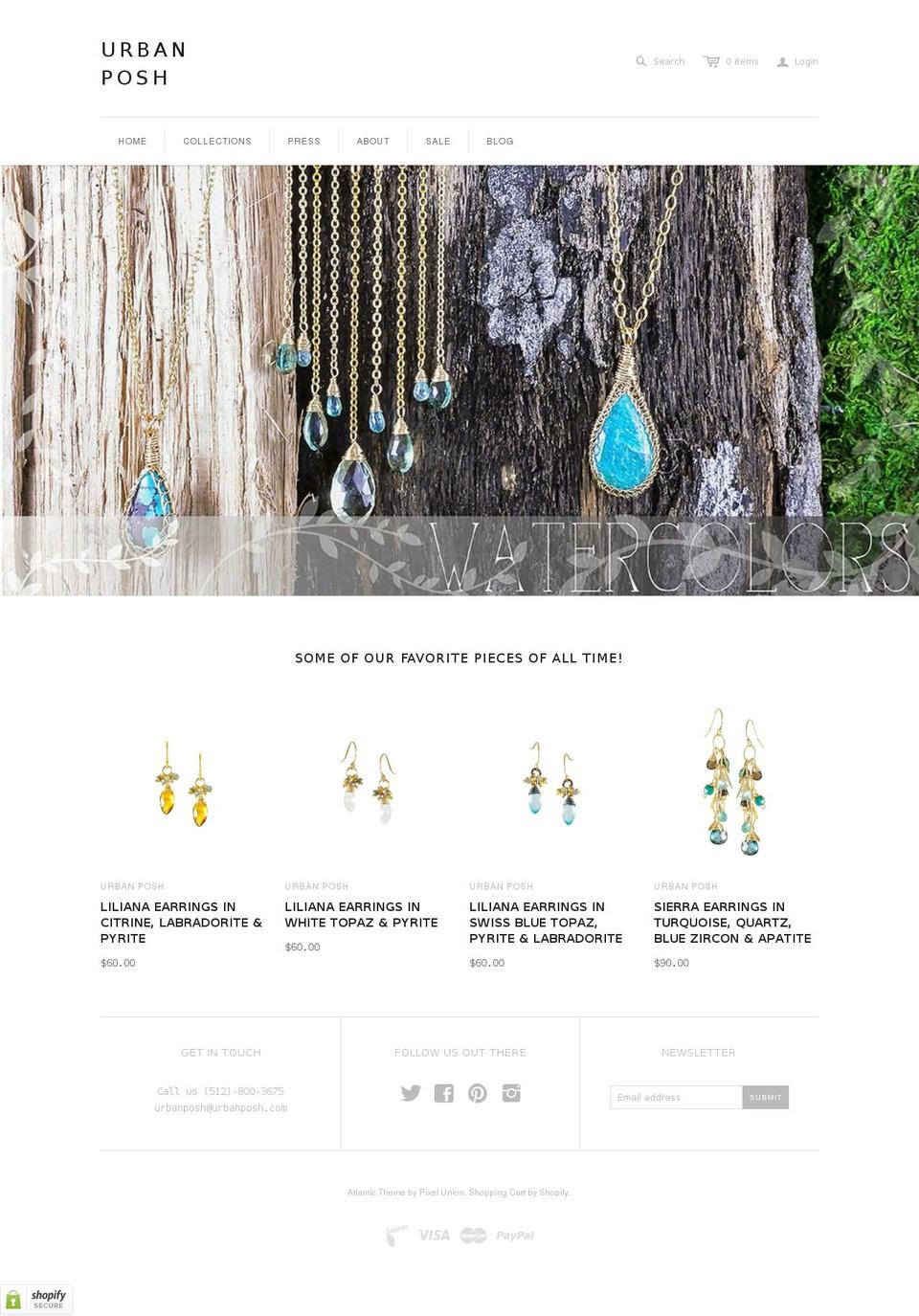 urbanposh.com shopify website screenshot