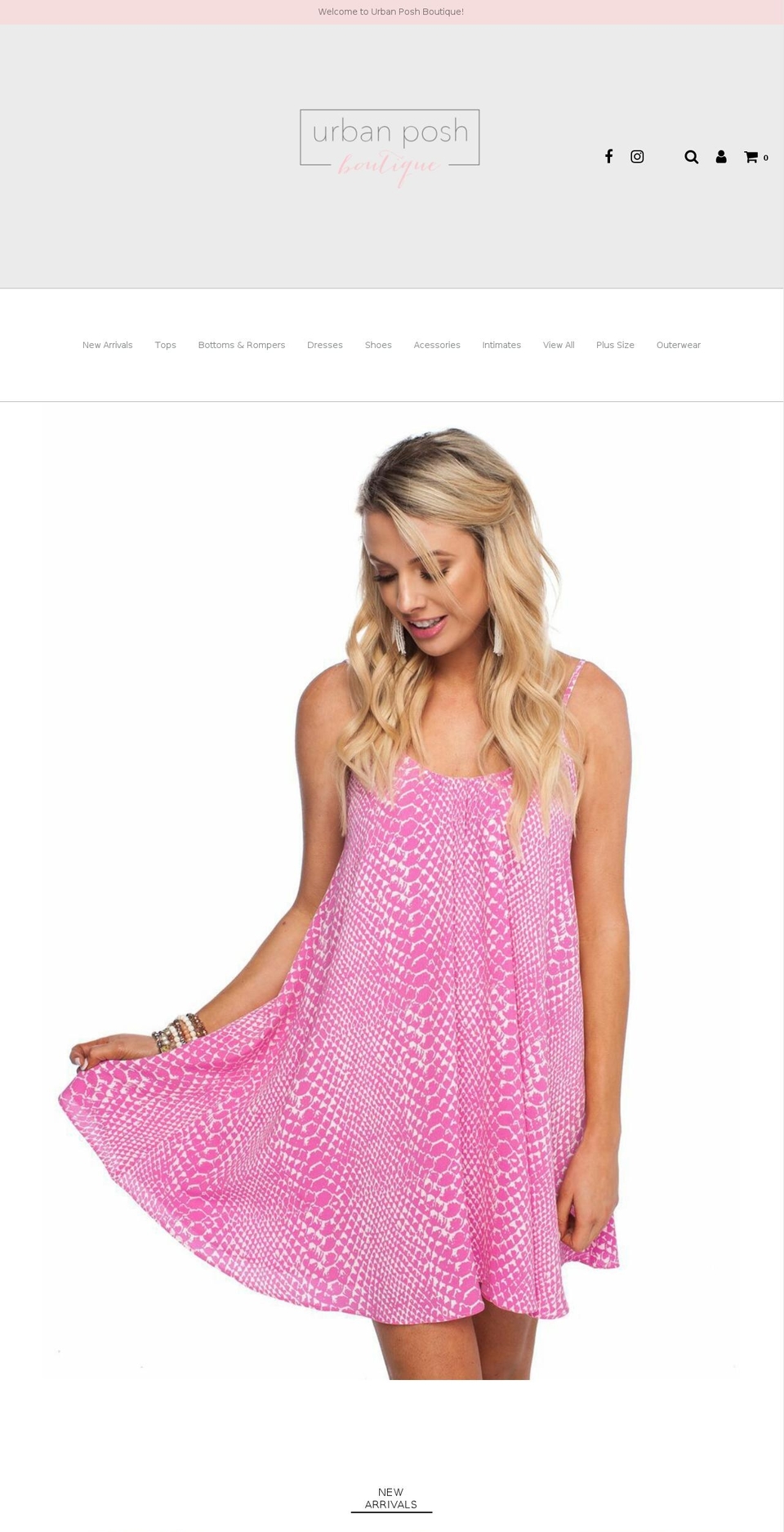 urbanposhboutique.com shopify website screenshot