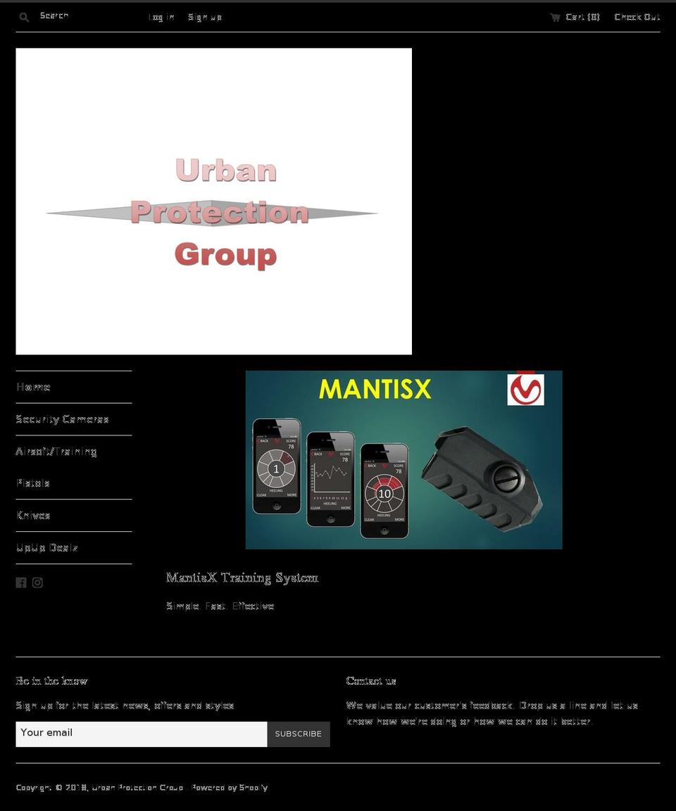 urbanprotectiongroup.com — Shopify storefront screenshot