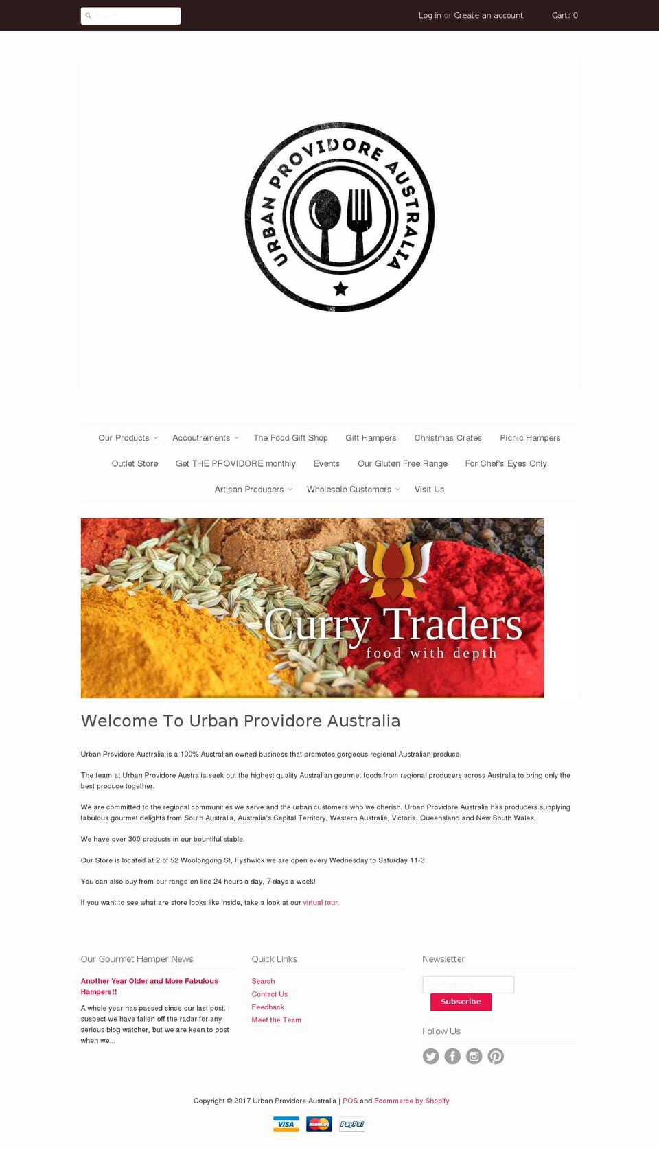 urbanprovidore.com shopify website screenshot