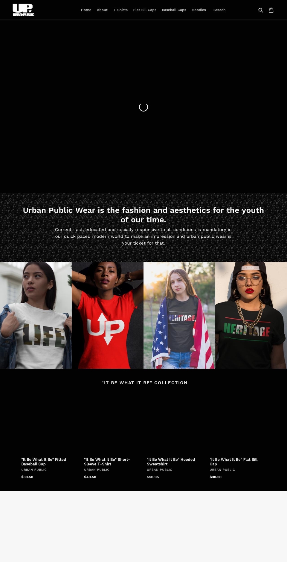 urbanpublicwear.com shopify website screenshot