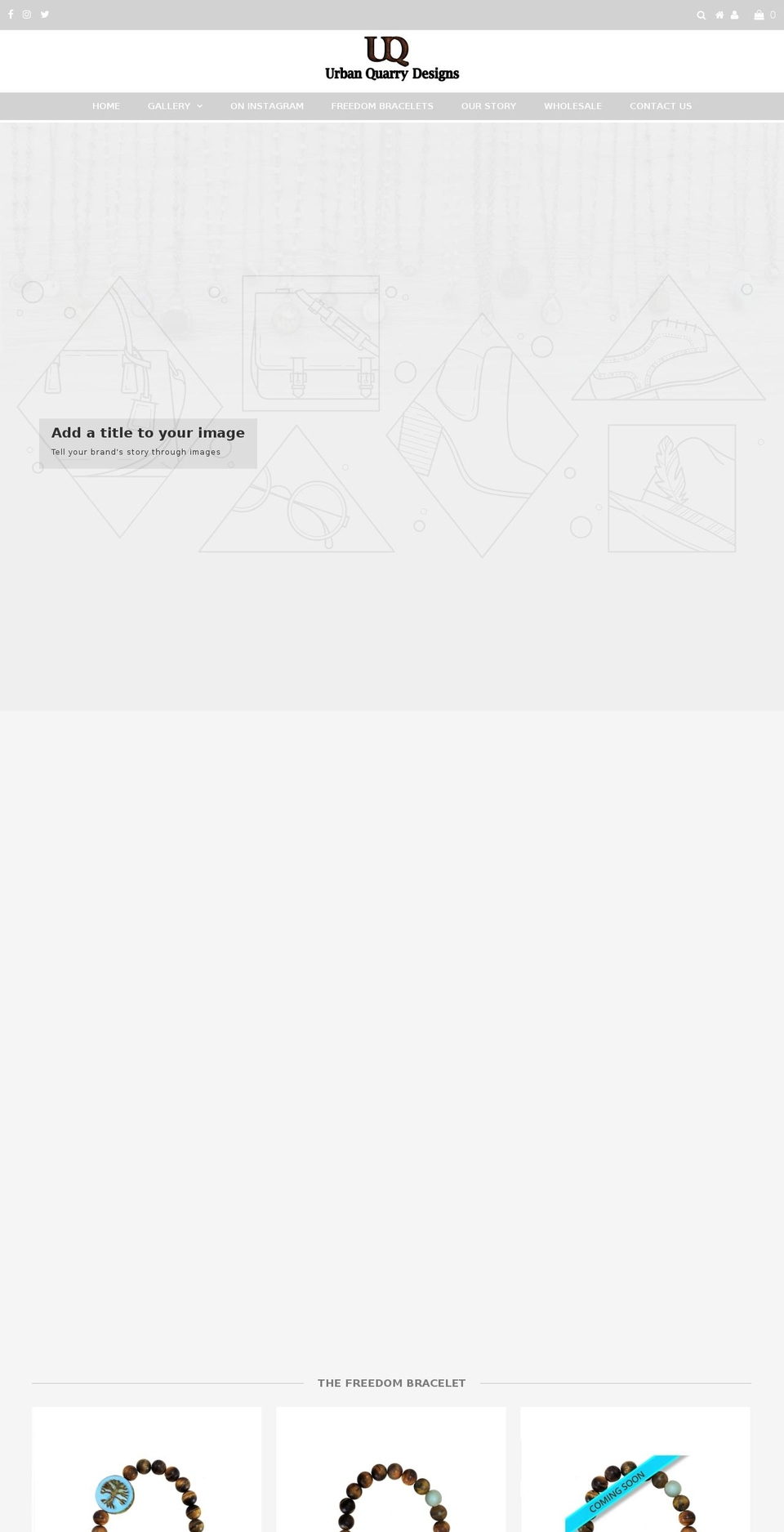 urbanquarrydesigns.com — Shopify storefront screenshot