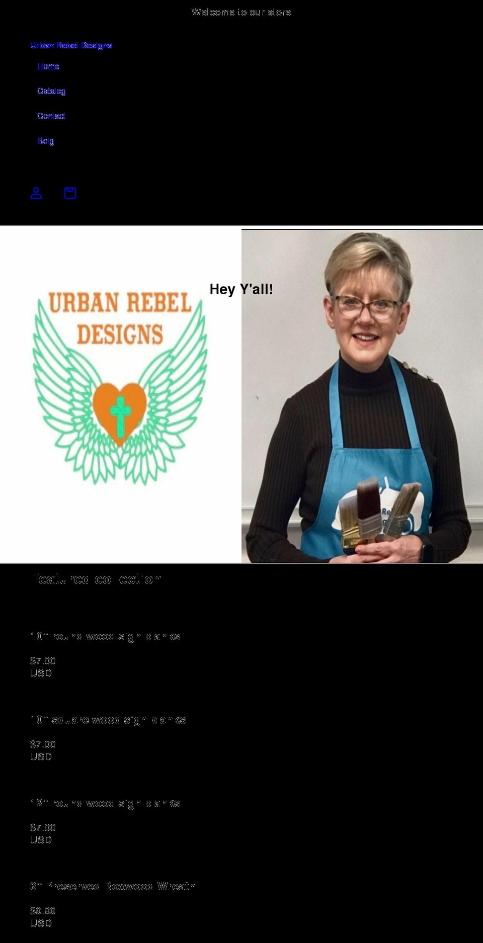 urbanrebeldesigns.com shopify website screenshot