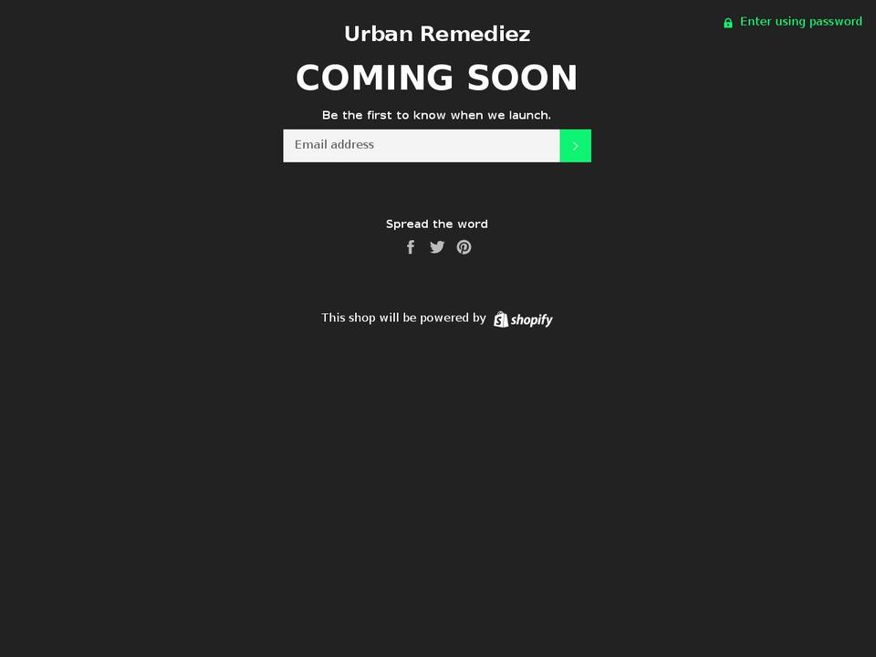 urbanremediez.com — Shopify storefront screenshot