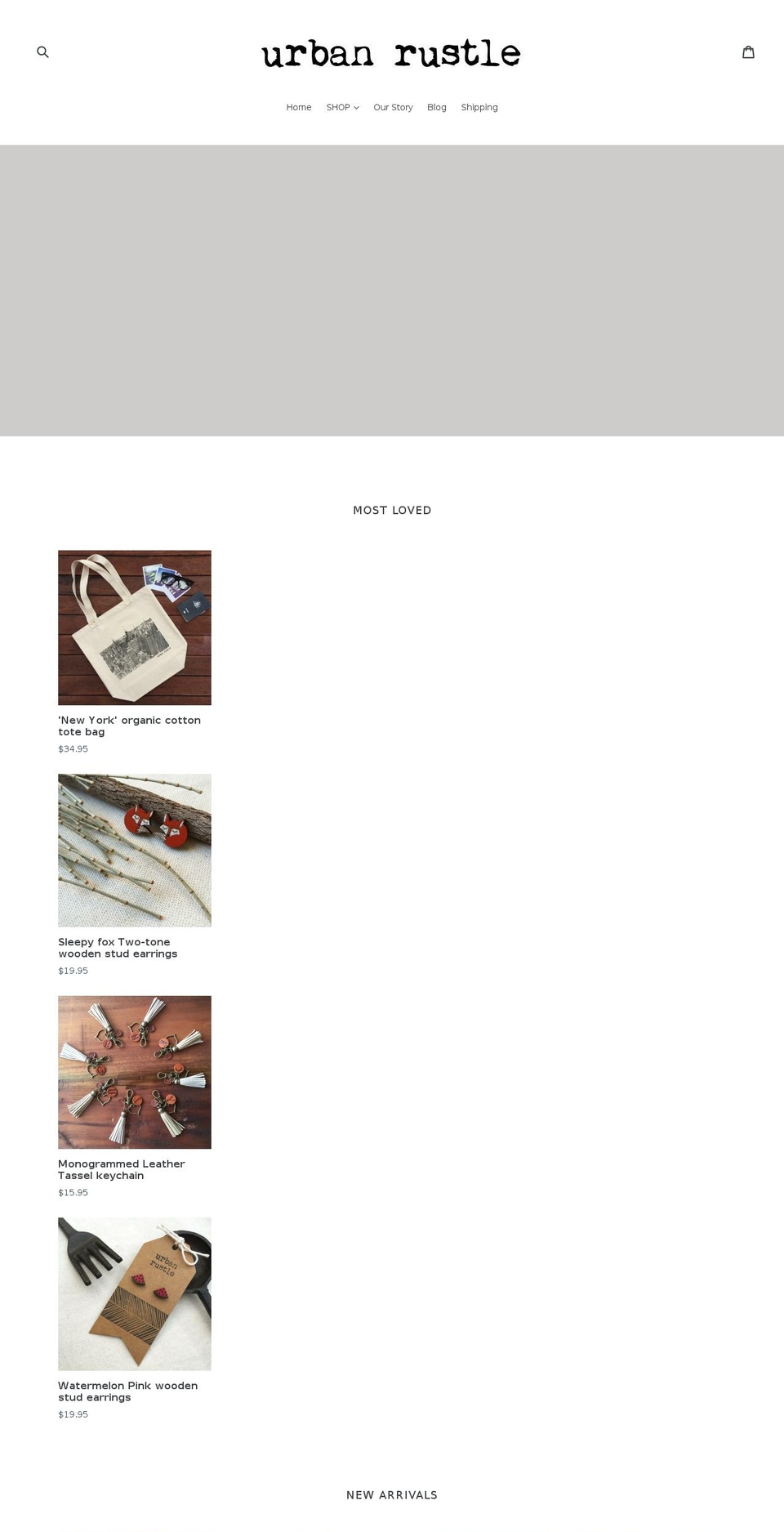 urbanrustle.com — Shopify storefront screenshot