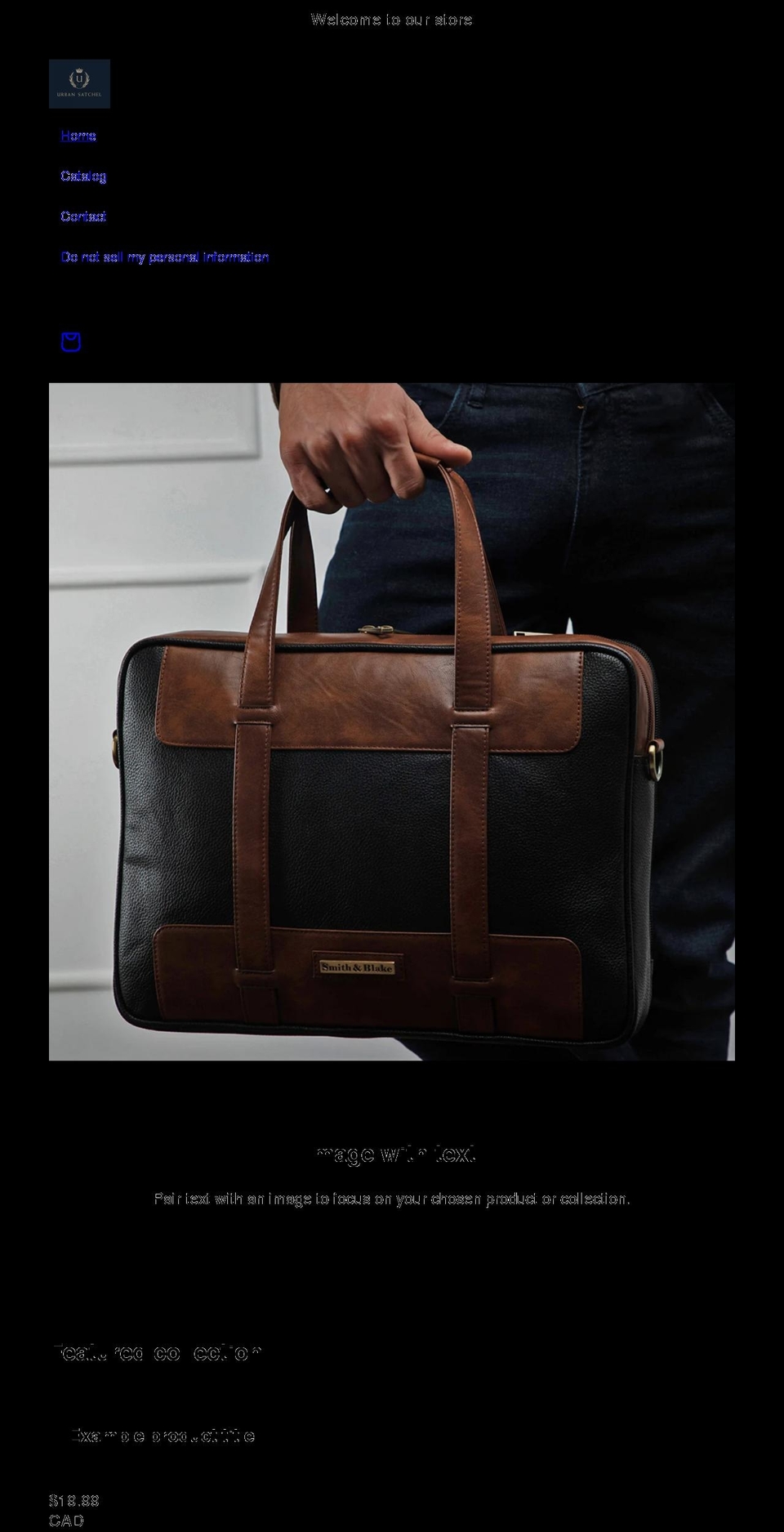 urbansatchel.com shopify website screenshot