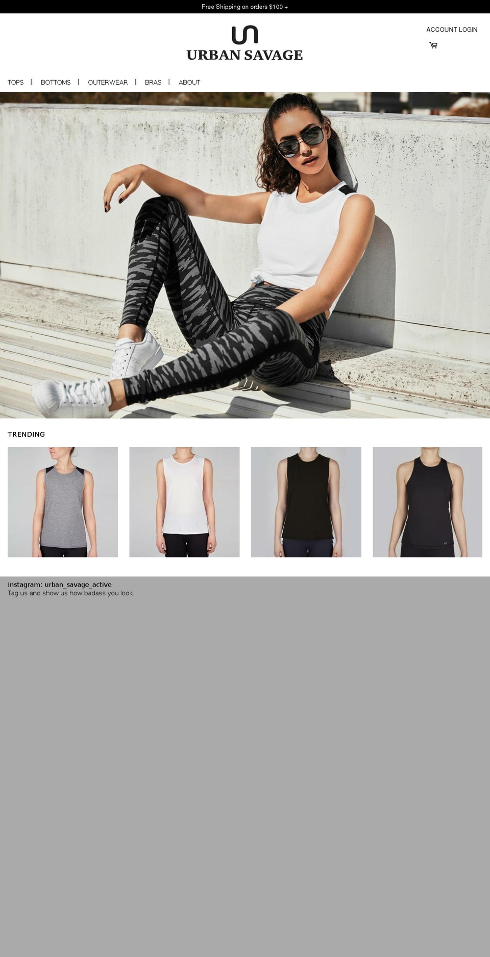 urbansavage.com — Shopify storefront screenshot