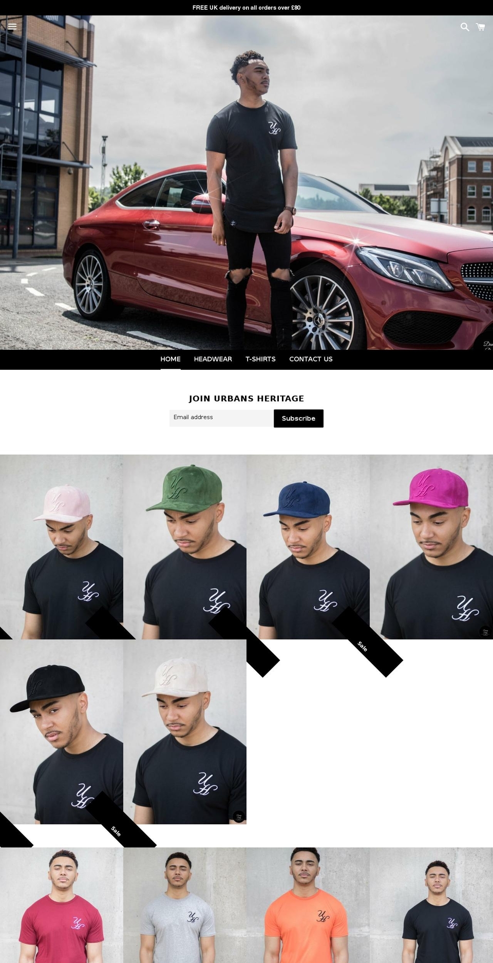 urbansheritage.com — Shopify storefront screenshot