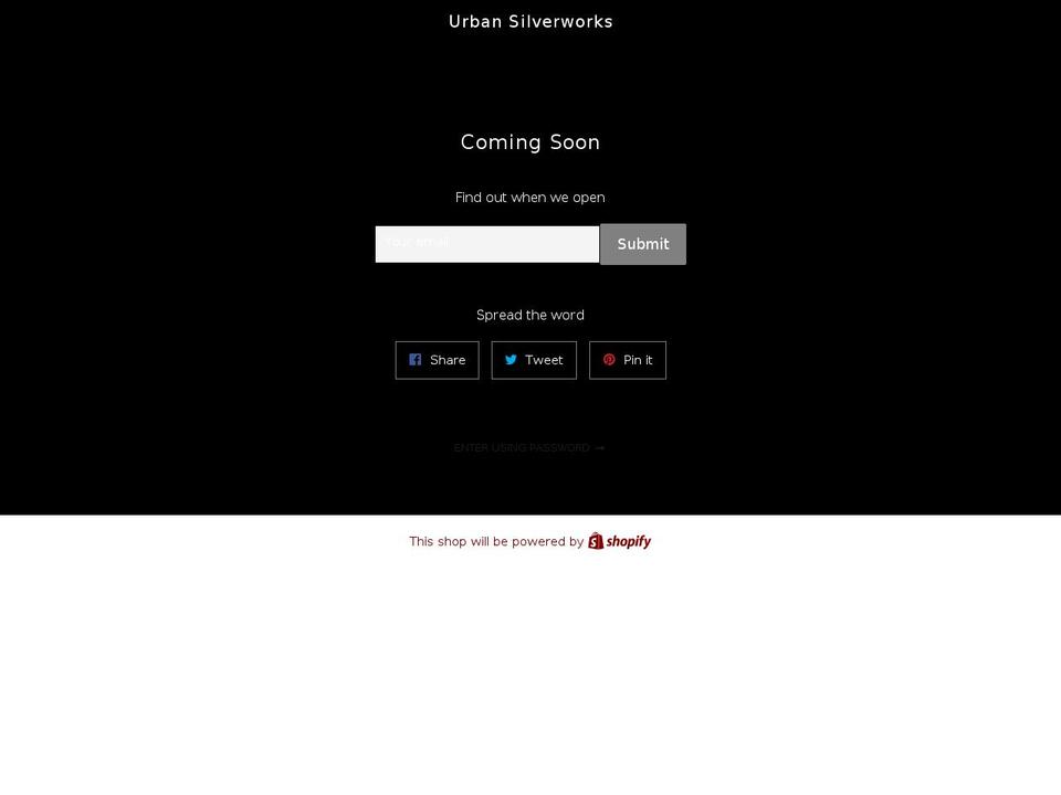 urbansilverworks.com — Shopify storefront screenshot