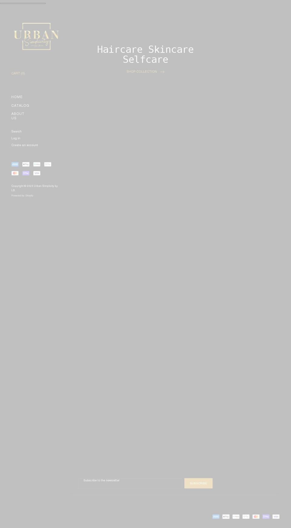 urbansimplicitybylb.com shopify website screenshot