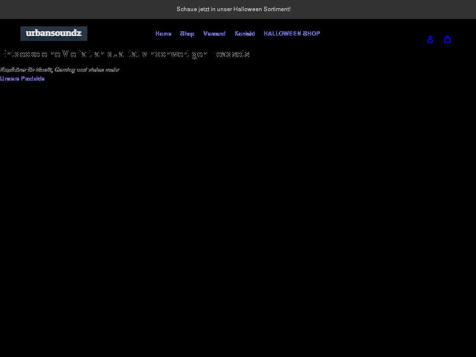 urbansoundz.de shopify website screenshot