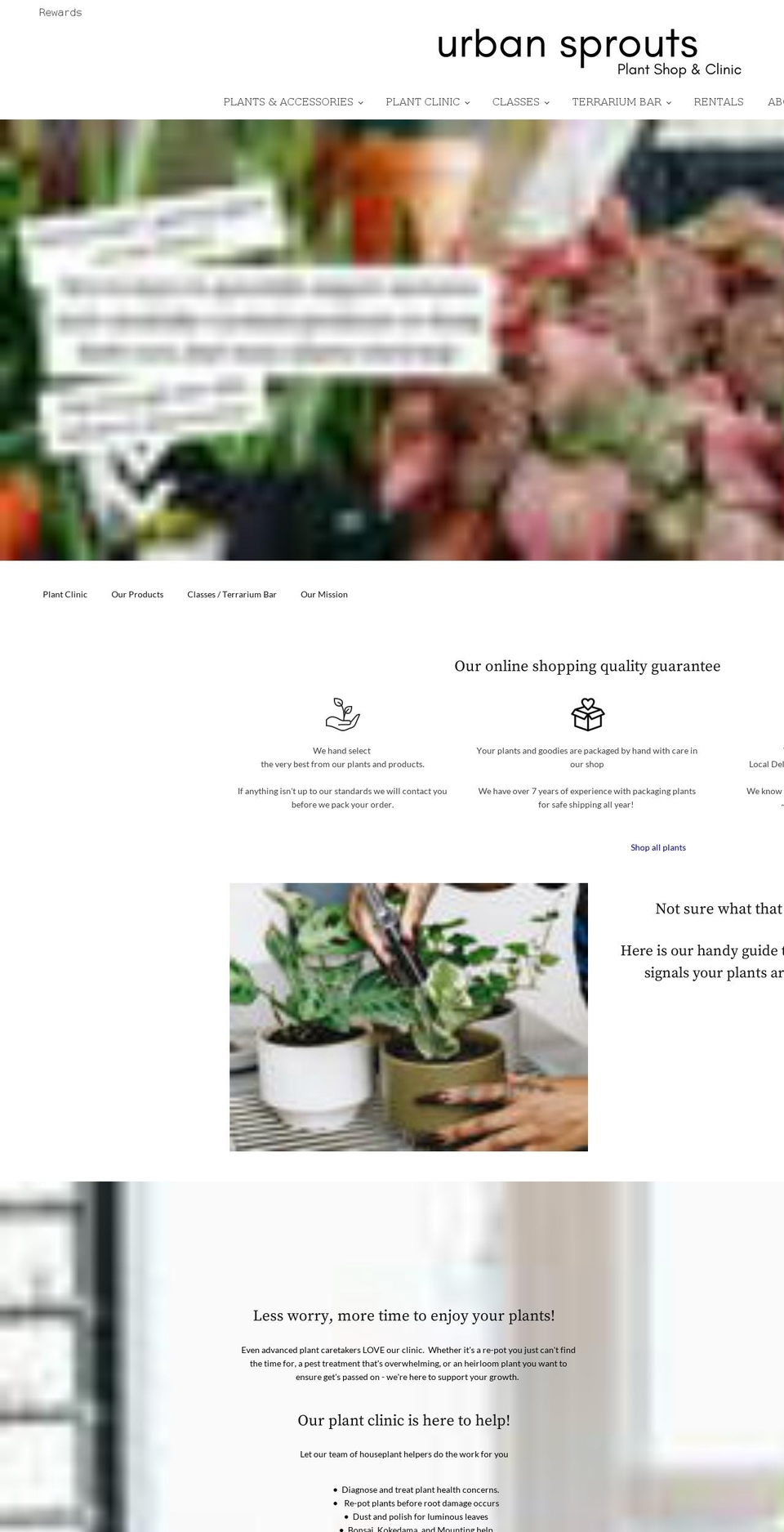 urbansproutsstore.com shopify website screenshot