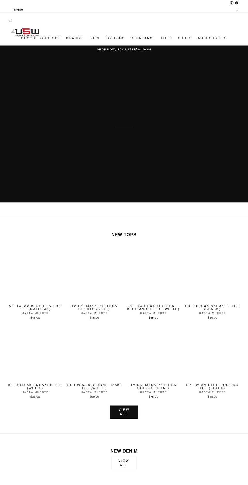 urbanstreetwearpr.com shopify website screenshot