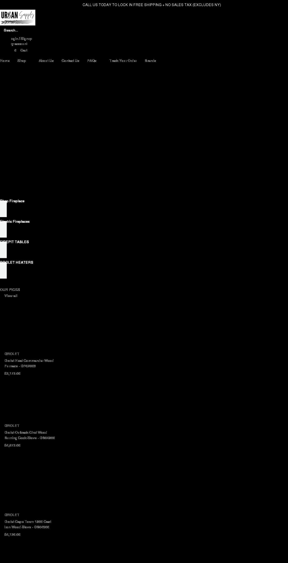 urbansupplyinc.com shopify website screenshot