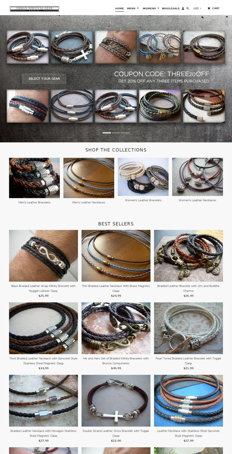 urbansurvivalgearusa.com shopify website screenshot