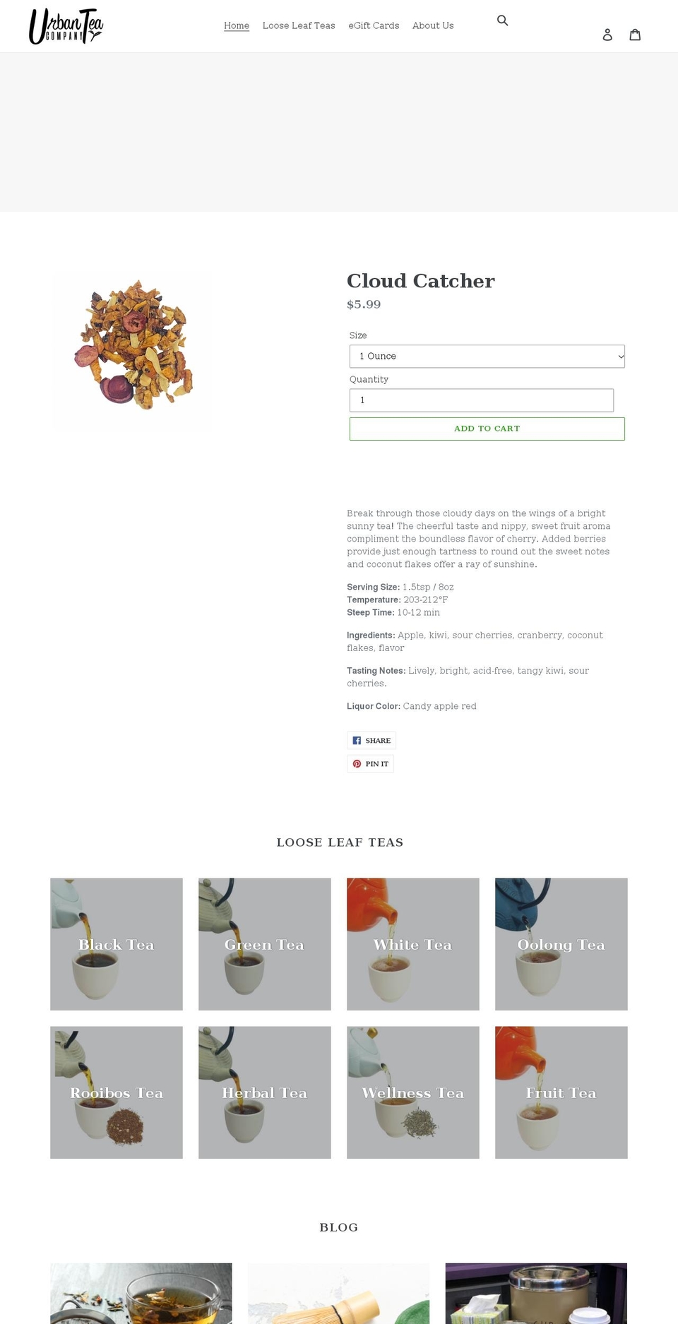 urbanteaco.com shopify website screenshot