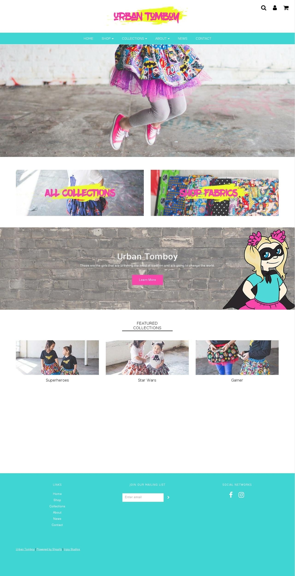 urbantomboy.net shopify website screenshot