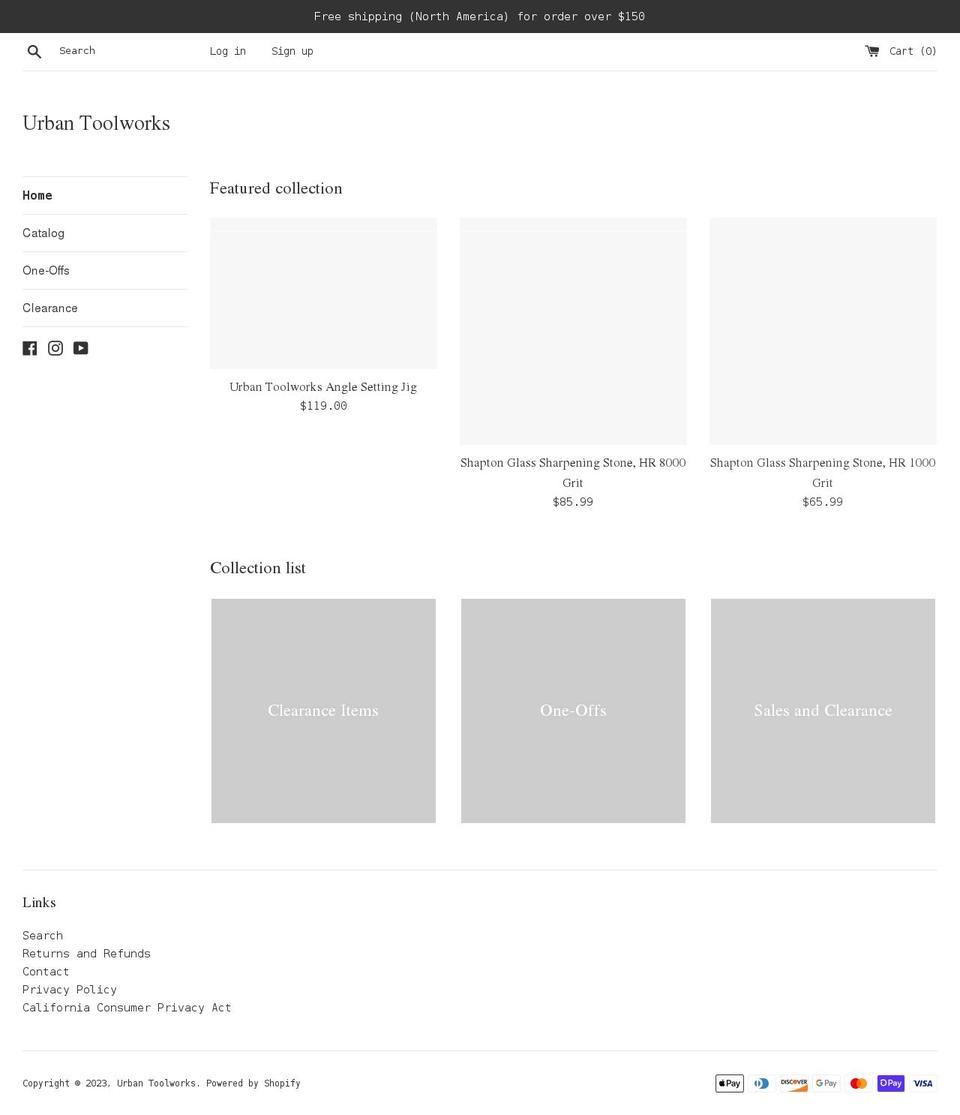 urbantoolworks.com shopify website screenshot