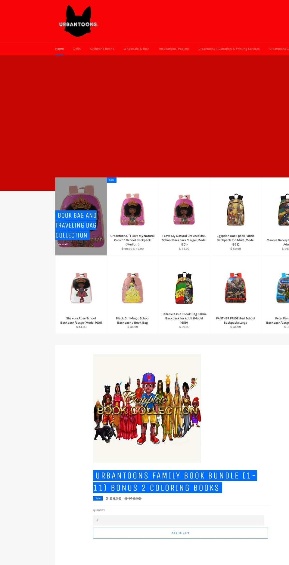 urbantoonsinc.com shopify website screenshot